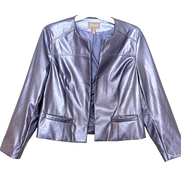 Chico's Jackets & Blazers - Chicos Lavender Metallic Jacket
